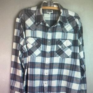 Ely Cattleman Blue and White Checkered Shirt